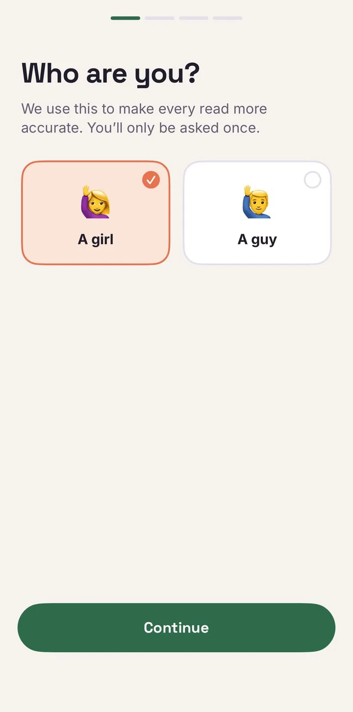 Undertone personalization quiz
